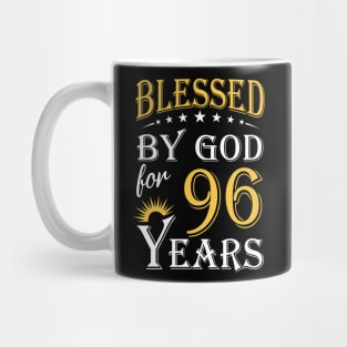 Blessed By God For 96 Years 96th Birthday Mug